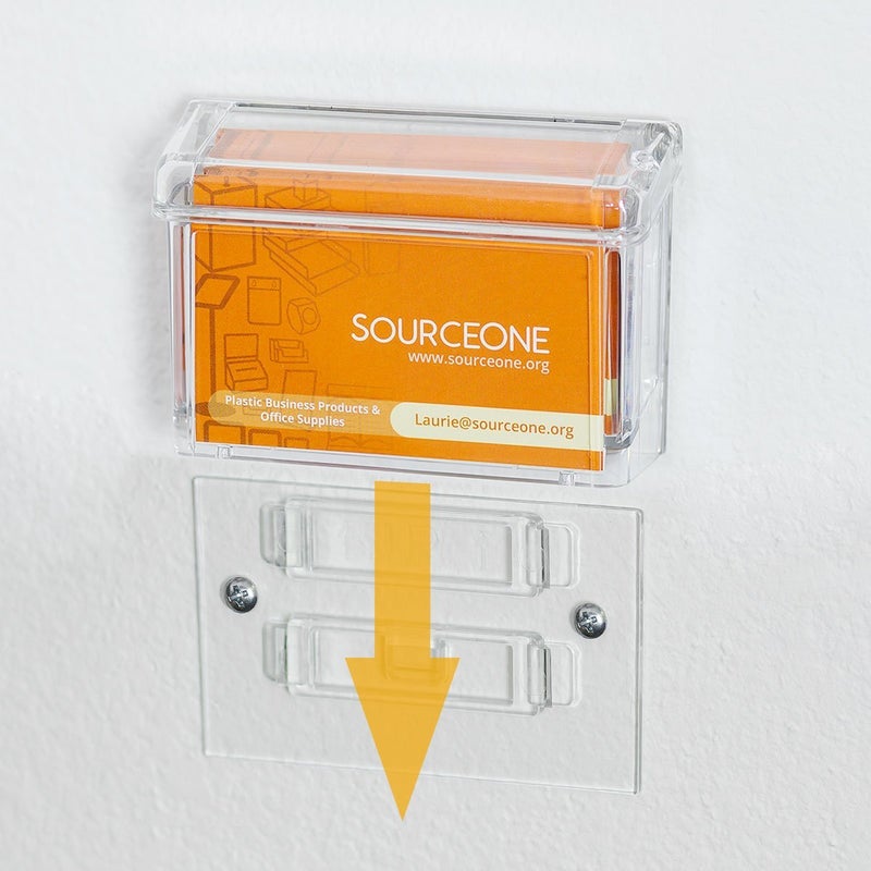 SOURCEONE.ORG Source One Premium Outdoor Business Card Holder Peel and Stick Clear Unbreakable Take One Sticker Included - Image 2